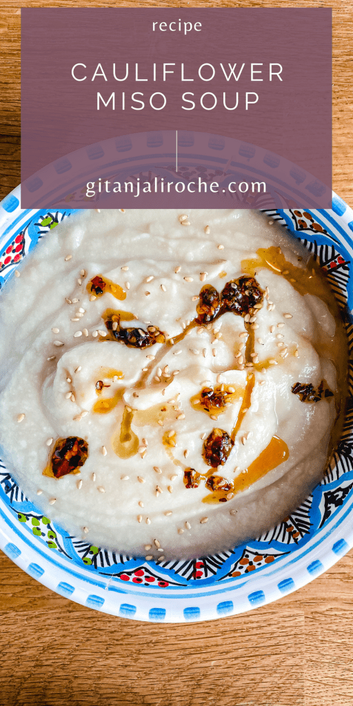 Cauliflower miso soup Pinterest
